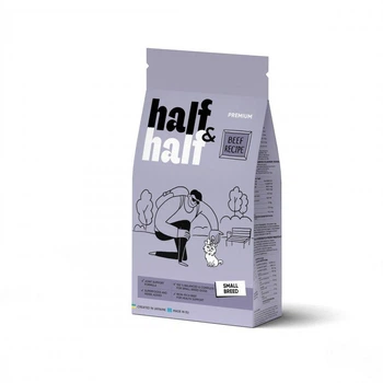 Сухой корм Half&Half для взрослых собак маленьких пород, с говядиной, 12 кг