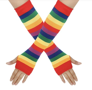 Гетры на руки Home Socks Нарукавники Цветные Красный манжет