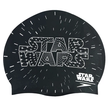 Шапочка для плавания детская SPEEDO JUNIOR SLOGAN PRINT Star Wars (силикон, черно-белый) (808386C353)