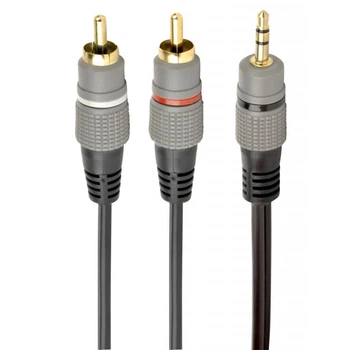 Кабель Cablexpert 2хRCA - 3.5 мм (M/M), 2.5 м, черный (CCA-352-2.5M)