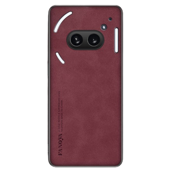 Кожаный чехол - накладка Fanoya для Nothing Phone 2a burgundy