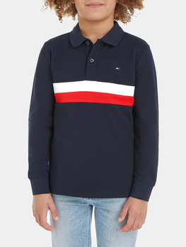 Koszulka polo chłopięca Tommy Hilfiger KB0KB08656-0FA 150 cm Granatowe (8720644746240)