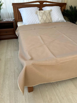 Тонке літнє ковдра-покривало охолоджувальне 210x230 см Беж (П4К-pokruvalo-holodok-002-02)
