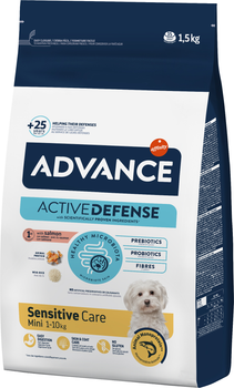 Сухой корм Advance Dog Mini Sensitive для собак малых пород с чувствительным пищеварением с лососем и рисом 1.5 кг (8410650235240)