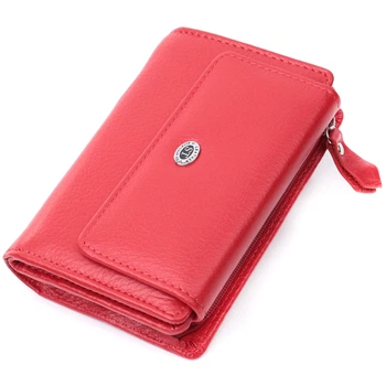 Кошелек с монетницей для женщин из натуральной кожи ST Leather Красный (bg227fash39)
