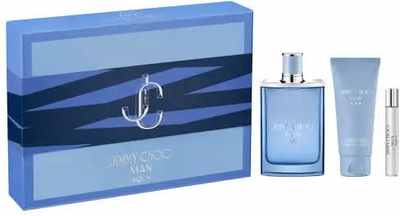 Zestaw męski Jimmy Choo Man Aqua Woda toaletowa 100 ml + Miniaturka Woda toaletowa 7.5 ml + Żel pod prysznic 100 ml (3386460146128)