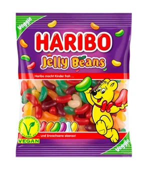 Жевательные конфеты Haribo Jelly Beans в форме бобов со вкусом фруктов 160г