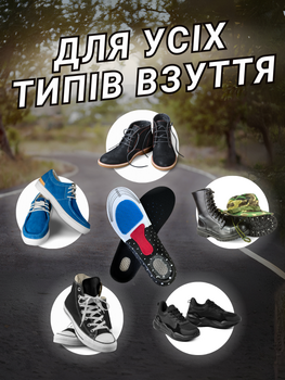 Стельки спортивні для бігу кросівок спортивного взуття під п'ятку устілки амортизаційні в кросівки супінатор для спорту м'які для дорослих під пятку Hechpro АН792 розмір 43