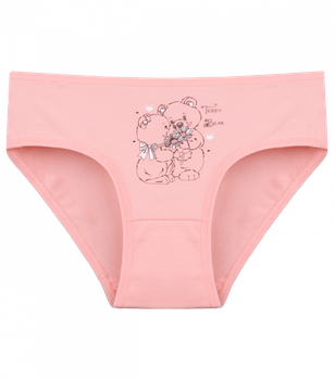 Детские слипы для девочки с принтом Teddy Bear - Donella - 4171PB20 - 134-140 см - Персиковый