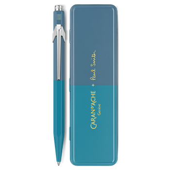 Ручка Caran d'Ache 849 Paul Smith Cyan Blue & Steel Blue + пенал NM0849.342 (7630002353281)