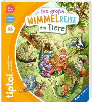 Książka dla dzieci Ravensburger Tiptoi Wielka podróż zwierząt z ukrytymi obiektami (9783473492596)