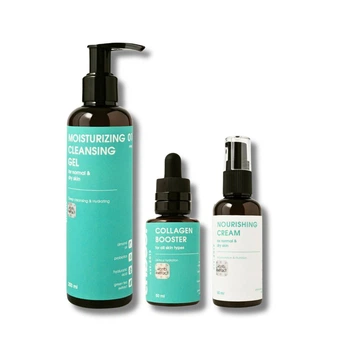 Сет для нормальной и сухой кожи cnb35 Normal & dry skin MOISTURIZING CLEANSING GEL & COLLAGEN BOOSTER & NOURISHING CREAM 200/50/50 мл