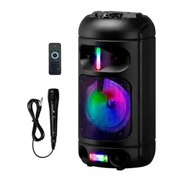 Портативная Bluetooth колонка Kimiso QS-A880 RGB чемодан с караоке 20W Black (3_05038)