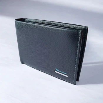 Кошелёк зажим купюр мужской из натуральной кожи чёрный Prensiti 071_Black