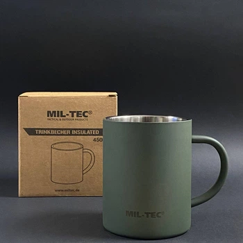 Термокружка Mil-Tec 450мл. с двойными стенками и тефлоновым покрытием (14603500-450)