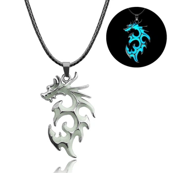 Кулон Дракон, що світиться в темряві бірюзовим кольором
