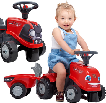 Трактор-каталка Falk Baby Case IH Ride-On Tractor з причепом та аксесуарами Червоний (3016200023838)