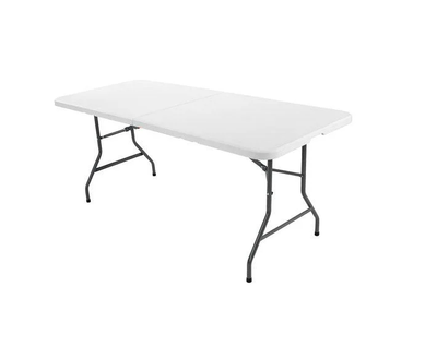 Стіл складний SpringFun 180x74x72 пластик білий 6FT колір Білий