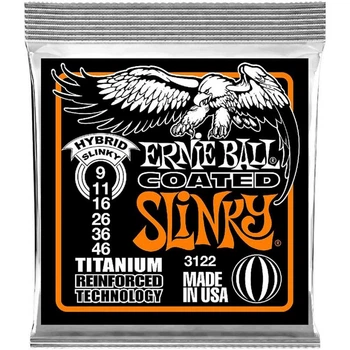 Струны Ernie Ball 3122 Coated Titanium RPS 9-46 Hybrid Slinky
