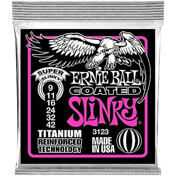 Струны Ernie Ball 3123 Coated Titanium RPS 9-42 Super Slinky