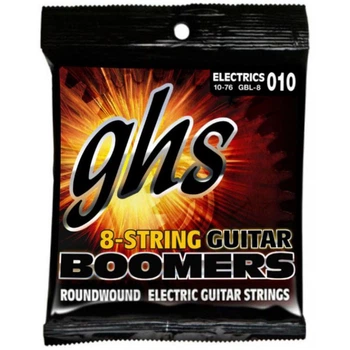 Струны для электрогитары GHS GBL-8 Boomers Light 8-Strings 10/76