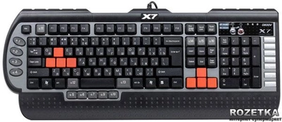 Клавиатура проводная A4Tech X7 G800V USB (4711421857062)