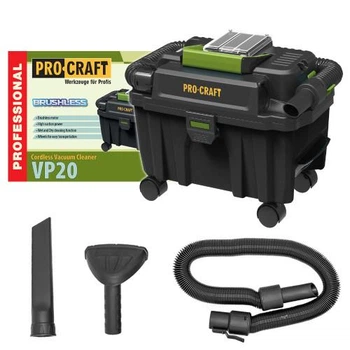 Аккумуляторный строительный пылесос Procraft VP20 (сухая и влажная уборка, выдув, без АКБ и ЗУ)