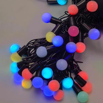 Світлодіодна гірлянда "Кульки" 18 мм, 40 LED, 7 м, Мультиколор