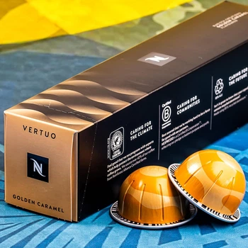 Кава в капсулах Nespresso Vertuo GOLDEN CARAMEL ( Вершковий і бісквітний), Швейцарія (10 шт.)