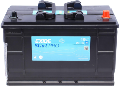 Аккумуляторная батарея Exide StartPro 110 А/час 750 A 349 x 175 x 235 мм (-/+) B01 (EG1102)