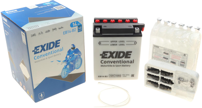 Аккумуляторная батарея Exide 14 А/час 145 A 134 x 89 x 166.1 мм (+/-) B0 (EB14-B2)