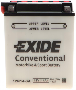 Аккумуляторная батарея Exide Conventional 14 А/час 130 A 134 х 89 х 166 мм (-/+) B0 (12N14-3A)