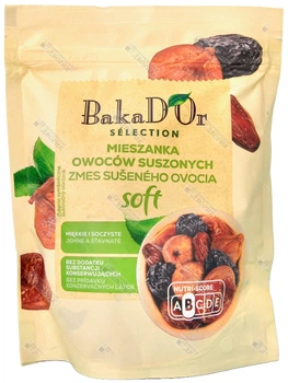 М'які сушені фрукти Soft BAKAD'OR без цукру інжир чорнослив курага курага фініки 180 г