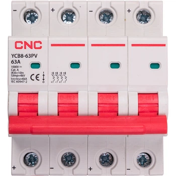 Миниатюрный выключатель постоянного тока CNC Electric YCB8-63PV 4P C63 DC1000 6ka (NV821679)