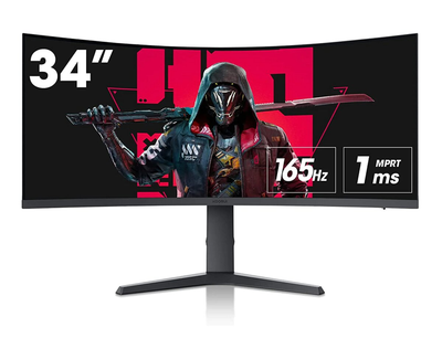 Монітор KOORUI 34 Gaming VA/1000R Black WQHD 165HZ HDR 400 (34E6UC) (KOORUI-34E6UC)