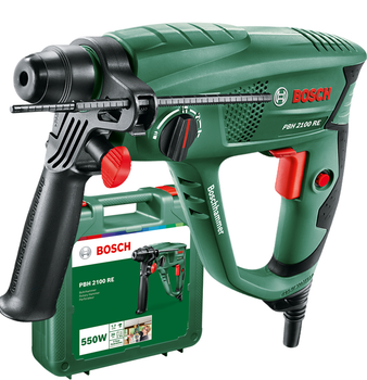Сетевой перфоратор Bosch PBH 2100 RE + чемодан (06033A9320)