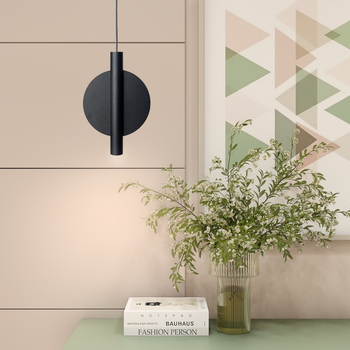 Светильник подвесной в стиле лофт MSK Electric Disk под лампу Е27 NL 2650 BK
