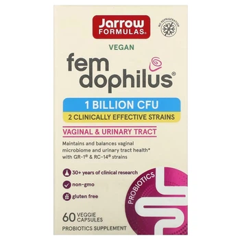 Пробіотики Jarrow Formulas Пробіотики Для Жінок Жіночий дофілус 1 млрд КУО Women's Fem Dophilus 60 вегетаріанських капсул