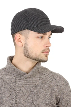 Бейсболка из ткани мужская классическая в клетку 59 Shlyapka (SC39052)