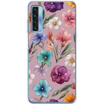Силіконовий Чохол з Картинкою для TCL 20L Plus Принт (Композиція Квітів) (56080-ysm009)