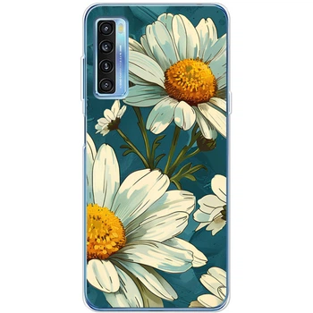 Силіконовий Чохол з Картинкою для TCL 20L Plus Принт (Квіти, Ромашки) (56080-ysm011)