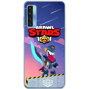 Силиконовый Чехол с Картинкой для TCL 20L Принт (Бравл Старс Мортис, Brawl Stars Mortis) (56404-ysm019)
