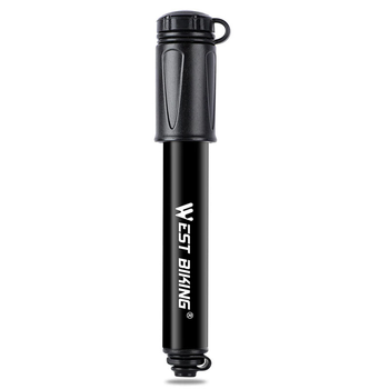 Насос мини велосипедный West Biking 0711069 ручной Black с иглой