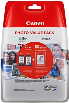 Набір картриджів Canon PG-545XL/CL-546XL/GP-501 Value Pack 13 + 15 мл Black/Color (8286B011)