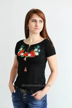 Футболка Вышитая Женский тип вышиванки Красивая XL