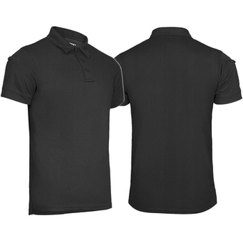 Футболка поло термоактивна MIL-TEC Tactical Polo Quickdry Чорна 3XL