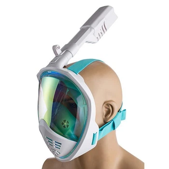 Маска повнолицьова Pro р. L/XL, зеркалка, зелений (M2068/LG13)
