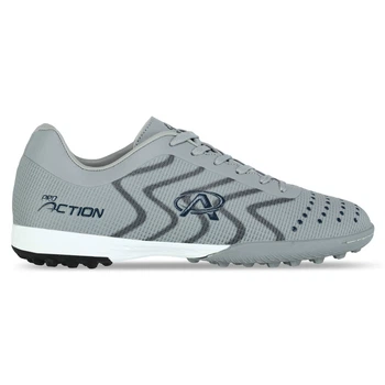 Сороконожки обувь футбольная Pro Action VL22587-TF-GR GREY размер 42 (верх-PU, подошва-RB, серый)