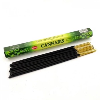 Аромапалочки Конопля благовония из Индии Cannabis Hem травянистый запах для расслабления и снятия стресса 20 штук