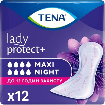 Урологические прокладки Tena Lady Maxi Night 8 капель 12 шт.